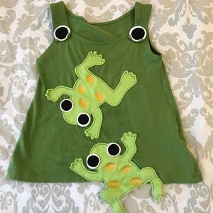 Baby Froggie Dress 🐸 Appliqué Frog Tee 4 Leggings